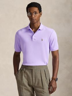 Polo Ralph Lauren Pima Cotton Custom Slim Fit Short Sleeve Polo Shirt, Powder Purple, Powder Purple