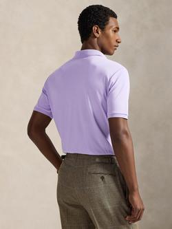Polo Ralph Lauren Pima Cotton Custom Slim Fit Short Sleeve Polo Shirt, Powder Purple - view 2, Powder Purple