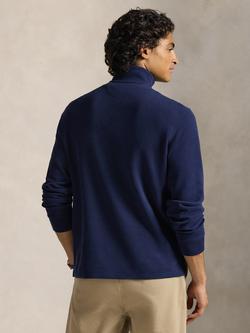 Polo Ralph Lauren Estate Rib Cotton Quarter-Zip Sweatshirt, Cruise Navy - view 2, Cruise Navy