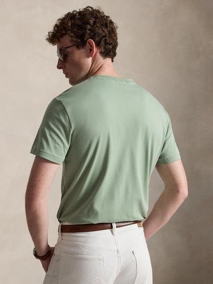 Polo Ralph Lauren Pima Cotton Crew Neck T-Shirt, Light Green - view 2, Light Green