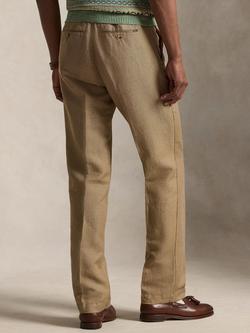 Polo Ralph Lauren Linen Rich Houndstooth Manhasset Chinos, Vint Khaki Mini Ht - view 2, Vint Khaki Mini Ht