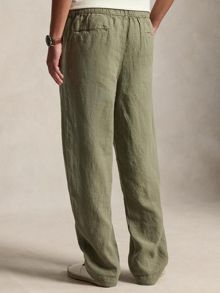 Polo Ralph Lauren Easy Lightweight Linen Trousers, Sage Green - view 2, Sage Green