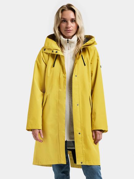 Didriksons Elina Waterproof & Windproof Parka, Yellow Pollen