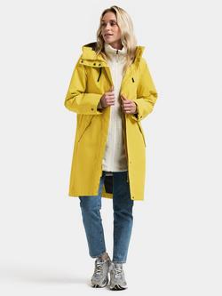 Didriksons Elina Waterproof & Windproof Parka, Yellow Pollen - view 2, Yellow Pollen