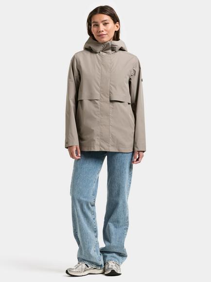 Didriksons Elsa Waterproof & Windproof Shell Jacket - view 2, Ash Brown