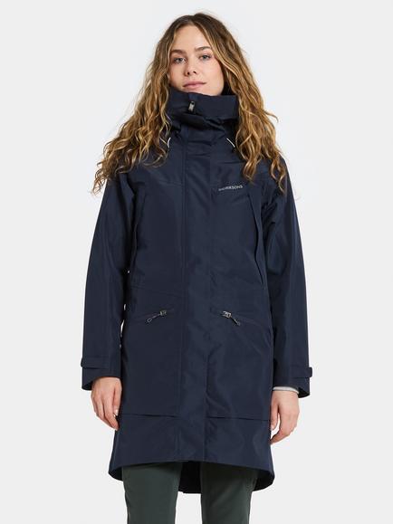 Didriksons Ilma Waterproof & Windproof Parka, Dark Night Blue