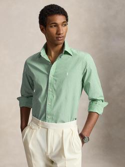 Polo Ralph Lauren Button Down Stripe Cotton Shirt, Faded Mint, Faded Mint