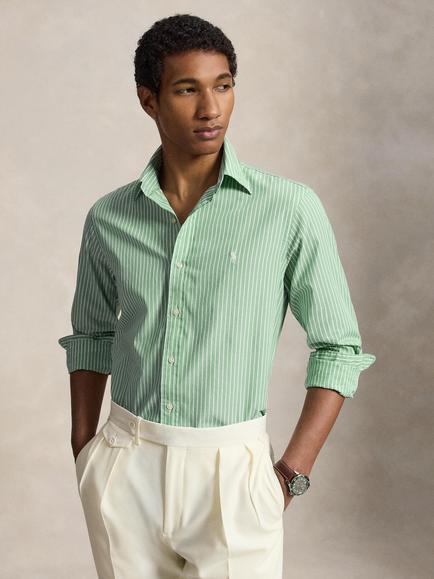 Polo Ralph Lauren Button Down Stripe Cotton Shirt, Faded Mint, Faded Mint