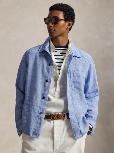 Ralph Lauren Glen Linen Jacket, 7273 Blue White, 7273 Blue White