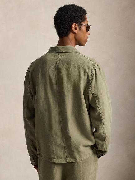 Polo Ralph Lauren Linen Jacket, Sage Green - view 2, Sage Green