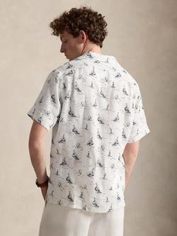 Polo Ralph Lauren Linen Classic Fit Sailboat Print Camp Collar Shirt, Sailboat Anchor Conv - view 2, Sailboat Anchor Conv