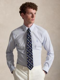 Polo Ralph Lauren Button Down Check Cotton Shirt, 7284a Cavana Blue, 7284a Cavana Blue