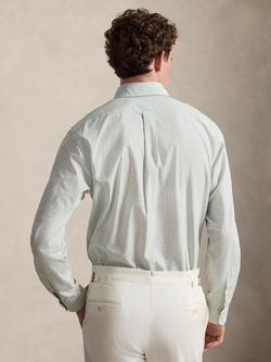 Polo Ralph Lauren Cotton Rich Custom Slim Fit Gingham Poplin Shirt, 7284b Faded Mint - view 2, 7284b Faded Mint