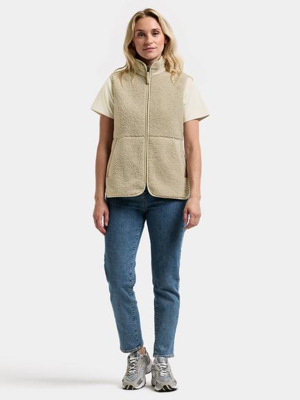Didriksons Siv Teddy Gilet - view 2, Clay Beige