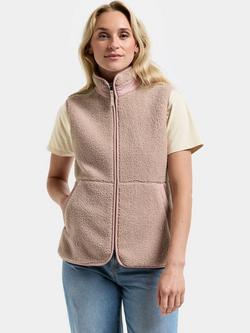 Didriksons Siv Teddy Gilet, Vintage Pink