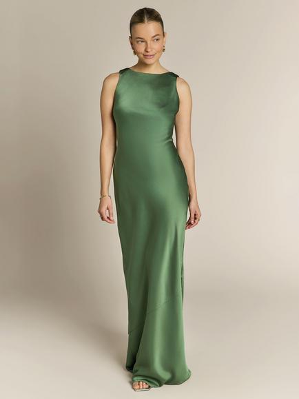 Rewritten Paloma Scoop Back Maxi Dress - view 2, Green