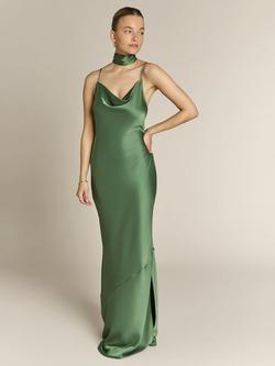 Rewritten Pollenca Cowl Neck Maxi Dress, Olive - view 2, Olive