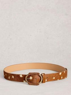 White Stuff Wrapped Leather Belt, Brown - view 2, Brown