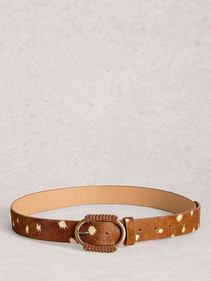 White Stuff Wrapped Leather Belt, Brown - view 2, Brown