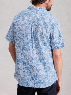 White Stuff Hayle Cotton Regular Fit Leaf Print Shirt, White/Multi - view 2, White/Multi