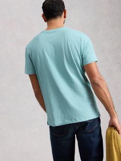 White Stuff Cotton Regular Fit Short Sleeve Graphic T-Shirt, Blue - view 2, Blue