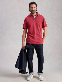 White Stuff Tunstall Polo Shirt, Mid Red, Mid Red