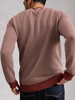 White Stuff Attadale Crew Neck Jumper, Pink/Multi - view 2, Pink/Multi