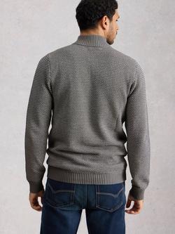 White Stuff Attadale Funnel Neck Jumper, Grey - view 2, Grey