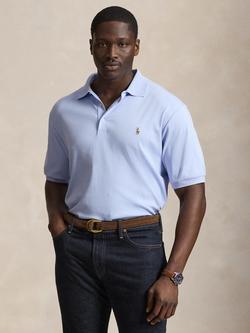 Polo Ralph Lauren Big & Tall Cotton Regular Fit Short Sleeve Polo Shirt, Pebble Blue, Pebble Blue