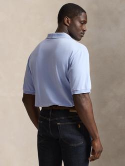 Polo Ralph Lauren Big & Tall Cotton Regular Fit Short Sleeve Polo Shirt, Pebble Blue - view 2, Pebble Blue