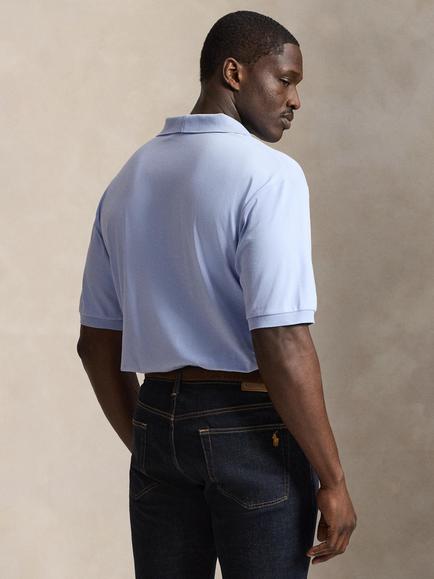 Polo Ralph Lauren Big & Tall Cotton Regular Fit Short Sleeve Polo Shirt, Pebble Blue - view 2, Pebble Blue