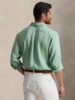 Polo Ralph Lauren Big & Tall Linen Regular Fit Sports Shirt, Faded Mint - view 2, Faded Mint