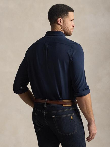 Polo Ralph Lauren Big & Tall Cotton Mesh Regular Fit Shirt, Aviator Navy - view 2, Aviator Navy