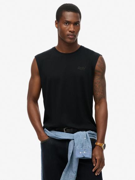 Superdry Cotton Essential Logo Tank Top, Black, Black