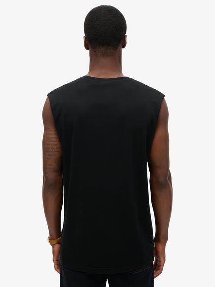 Superdry Cotton Essential Logo Tank Top, Black - view 2, Black