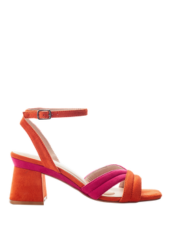 Moda in Pelle Madelia Block Heel Sandals, Pink/Orange, Pink/Orange