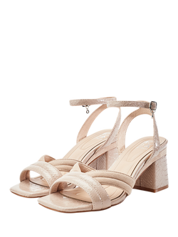 Moda in Pelle Madelia Block Heel Sandals, Stone - view 2, Stone