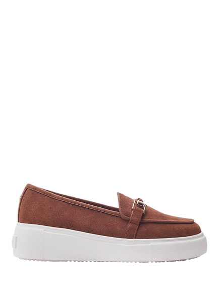 Moda in Pelle Ettala Suede Loafers, Tan