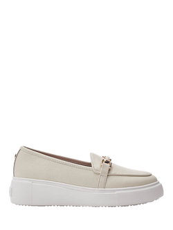 Moda in Pelle Ettala Leather Loafers, White, White