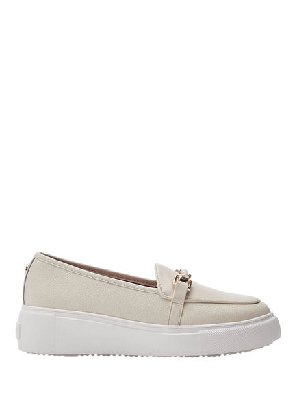 Moda in Pelle Ettala Leather Loafers, White, White