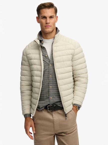 Superdry Fuji Lite Padded Puffer Jacket, Light Stone Beige, Light Stone Beige
