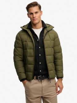 Superdry Quilted Jacket, Chive Green