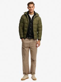Superdry Quilted Jacket - view 2, Chive Green