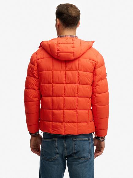 Superdry Puffer Jacket, Peak Orange - view 2, Peak Orange