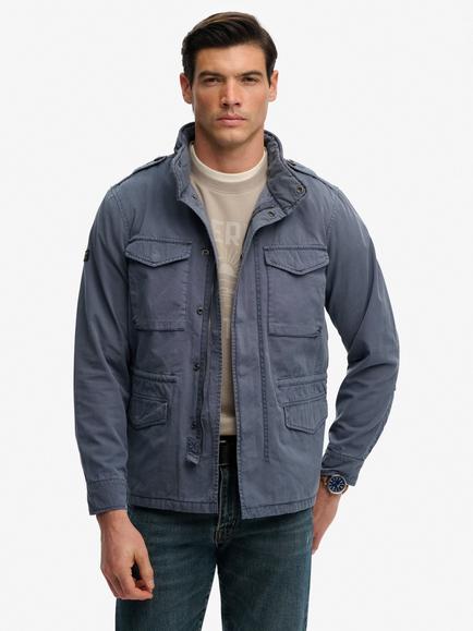 Superdry Cotton M65 Jacket, Washed Blue
