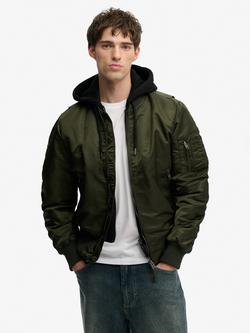 Superdry MA1 Bomber Jacket, Olive Green, Olive Green