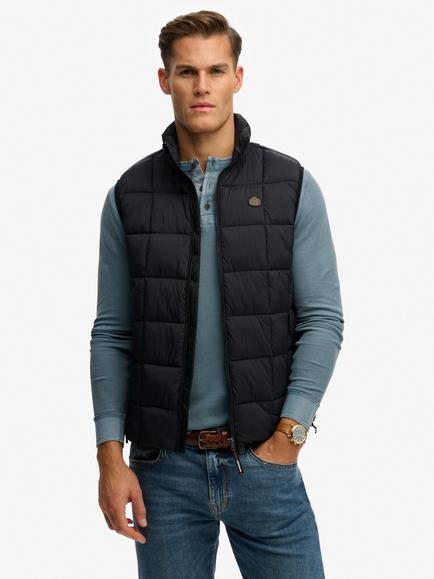 Superdry Box Quilt Fuji Lite Gilet, Black, Black