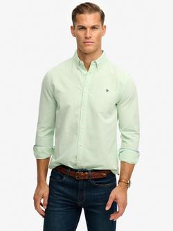 Superdry Cotton Regular Fit Stripe Oxford Shirt, Mint