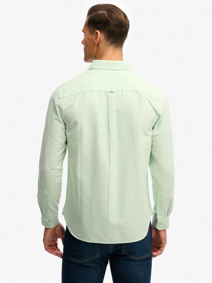 Superdry Cotton Regular Fit Stripe Oxford Shirt - view 2, Mint