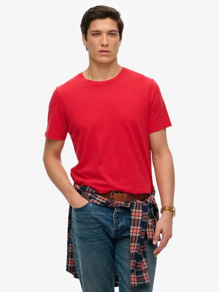 Superdry Classic Essential T-Shirt, Cranberry Crush Red